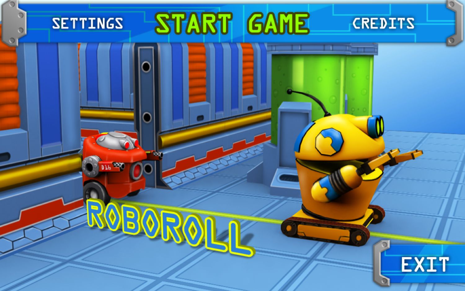 RoboRoll 1.1 : Title screen