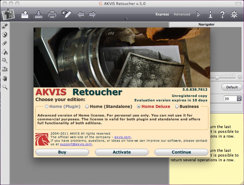 AKVIS Retoucher 5.0 : Main window