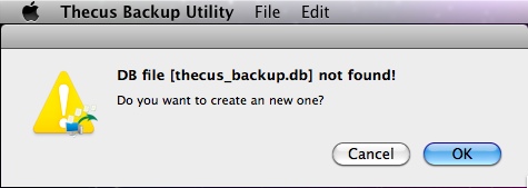 Thecus Backup Utility 1.0 : Main window