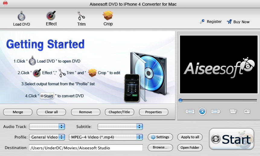 Aiseesoft iPhone 4 Software Pack for Mac 3.3 : Ripper