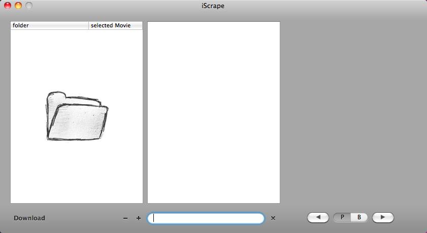 iScrape 0.4 : Main window