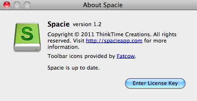 Spacie 1.2 : About Window