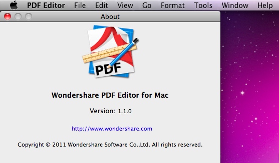 PDF Editor 1.1 : Main window