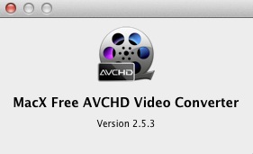 MacX Free AVCHD Video Converter 2.5 : About window