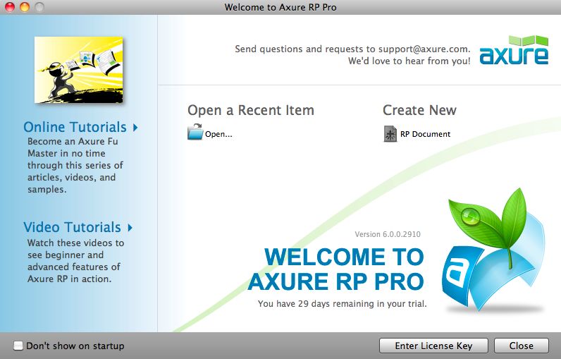 Axure RP Pro 6.0 : Main window