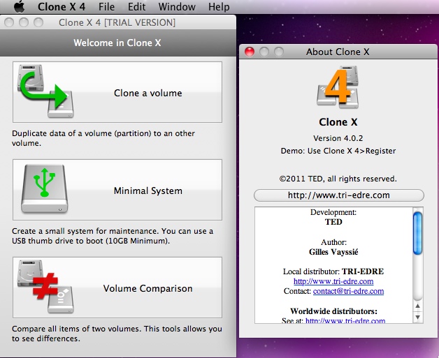 Clone X 4 4.0 : Main window