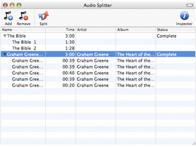 Macsome Audio Splitter for Mac 1.0 : Main Window