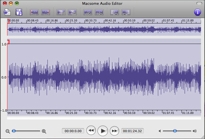 Macsome Audio Editor 1.1 : Main Window