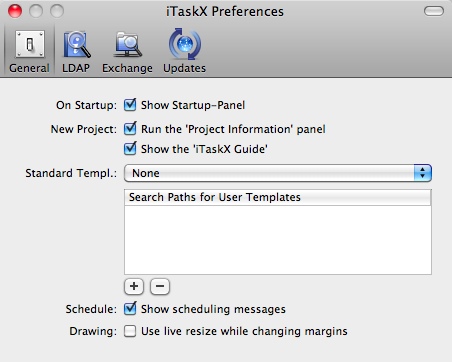 iTaskX 2.9 : Preferences window