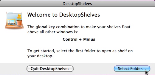 DesktopShelves 1.3 : Main window