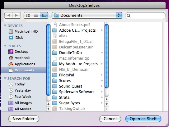 DesktopShelves 1.3 : Main window