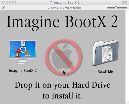 Imagine BootX 2 2.4 : Main window