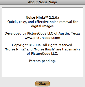 NoiseNinja 2.2 : Program version
