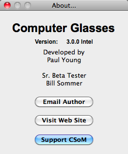 Computer Glasses 3.0 : Program version