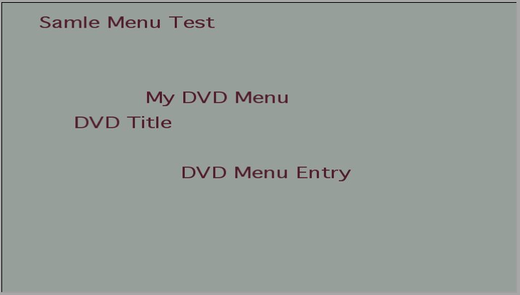 SmallDVD 2.4 : Sample DVD Menu