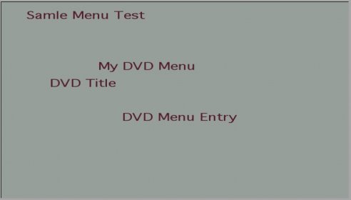 Sample DVD Menu