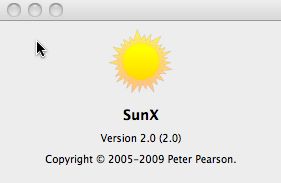 SunX 2.0 : Main window