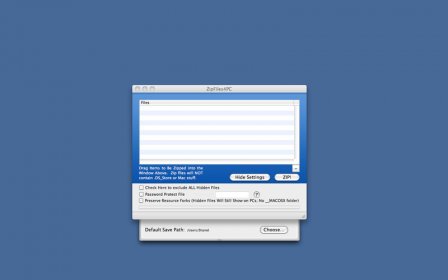 zip mac files for the pc