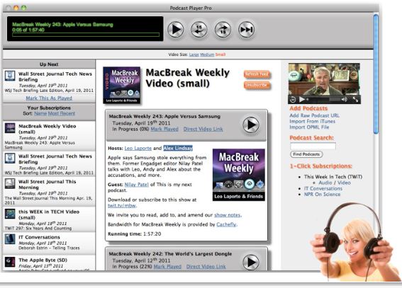 Podcast Player Pro 1.2 : General view
