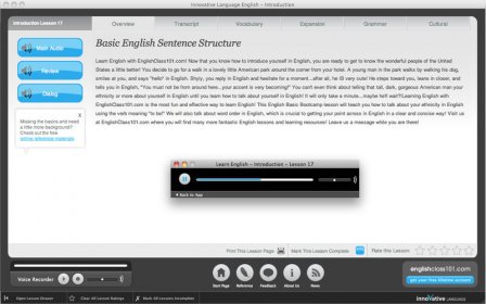 Learn English - Introduction (Lessons 1 to 25 with Audio) screenshot