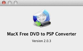 MacX Free DVD to PSP Converter for Mac 2.0 : About window