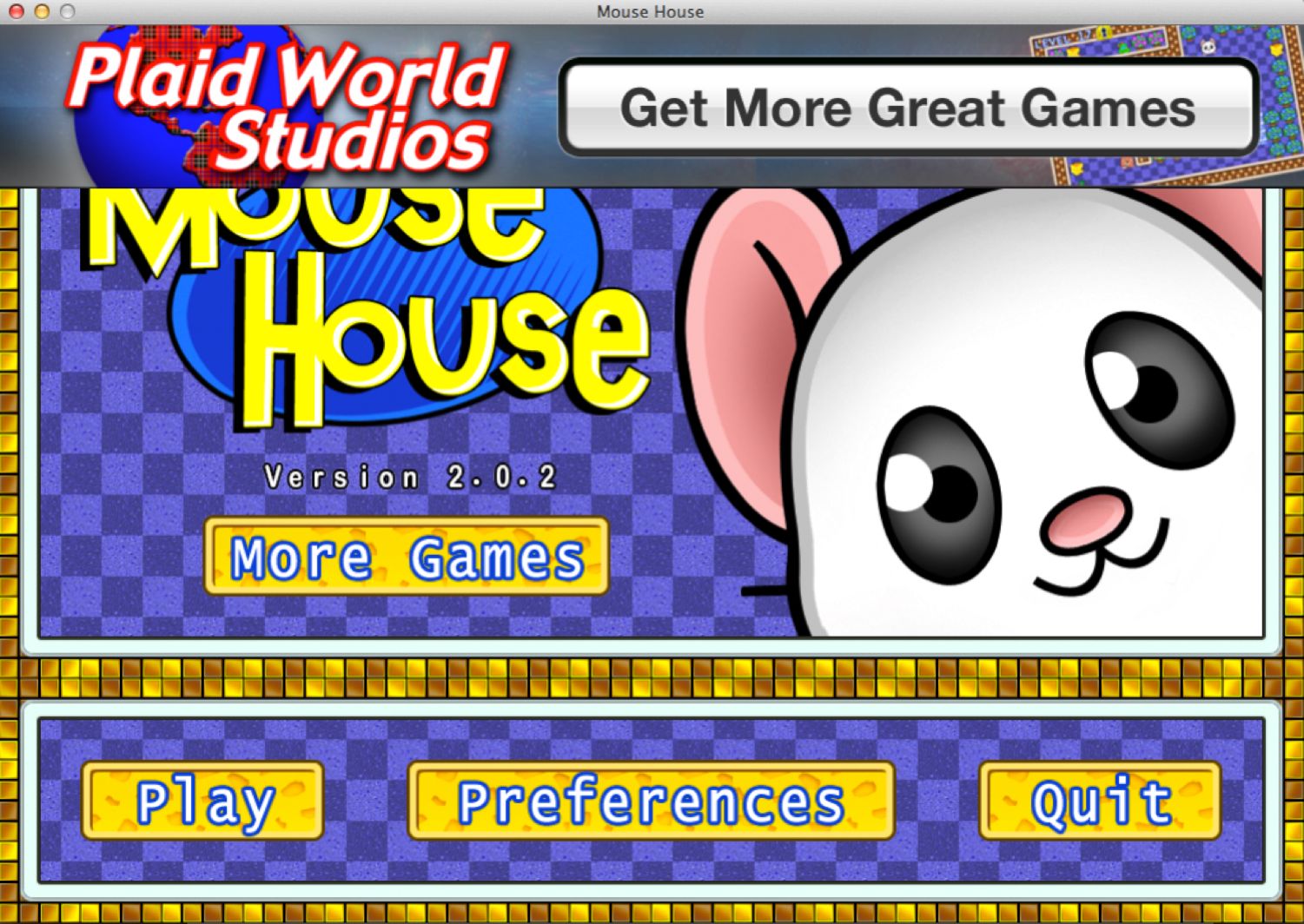 Mouse House 2.0 : Main Menu