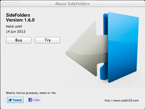 SideFolders 1.6 : About