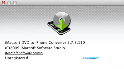 iMacsoft DVD to iPhone Converter 2.7 : About window