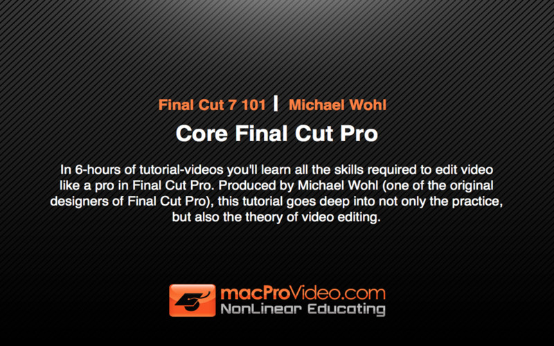 Course For Final Cut Pro 101 1.0 : Course For Final Cut Pro 101 screenshot