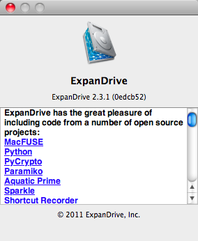 ExpanDrive 2.3 : Program version