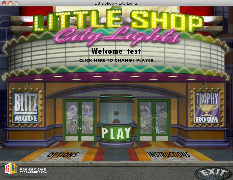 Little Shop - City Lights 3.0 : Main menu