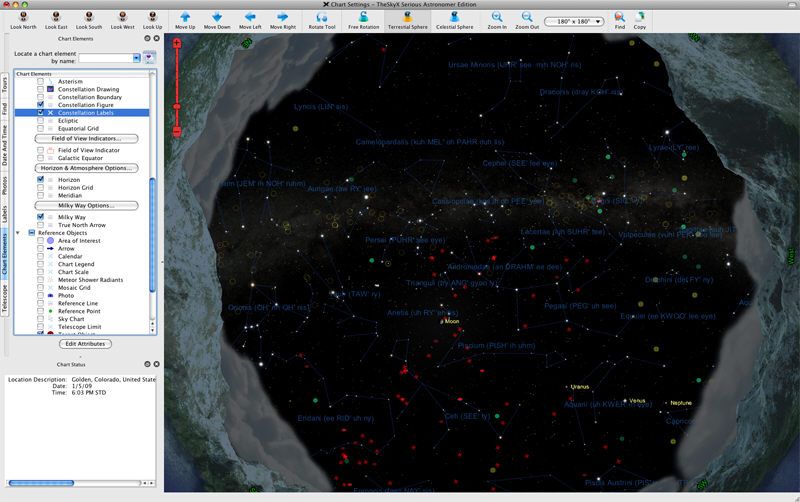TheSkyX Serious Astronomer Edition 10.0 : Main window
