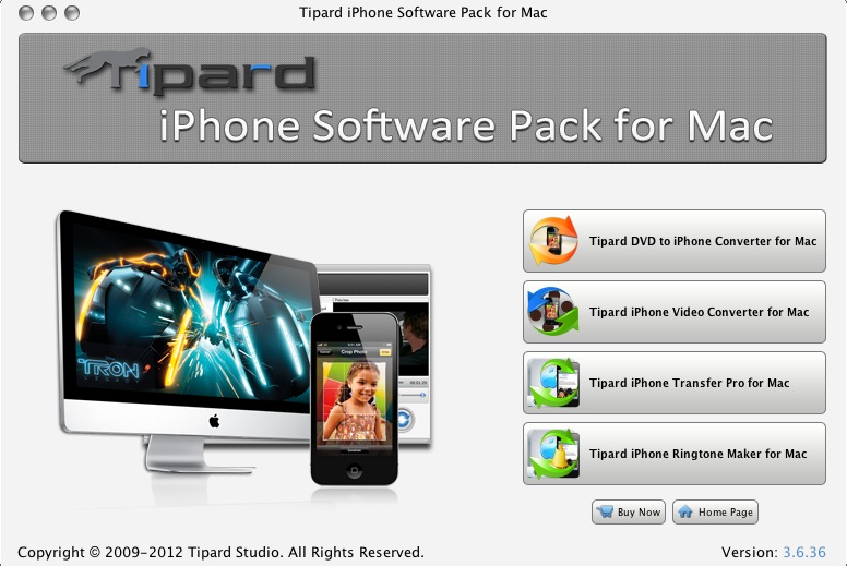 Tipard iPhone Software Pack for Mac 3.6 : Launcher
