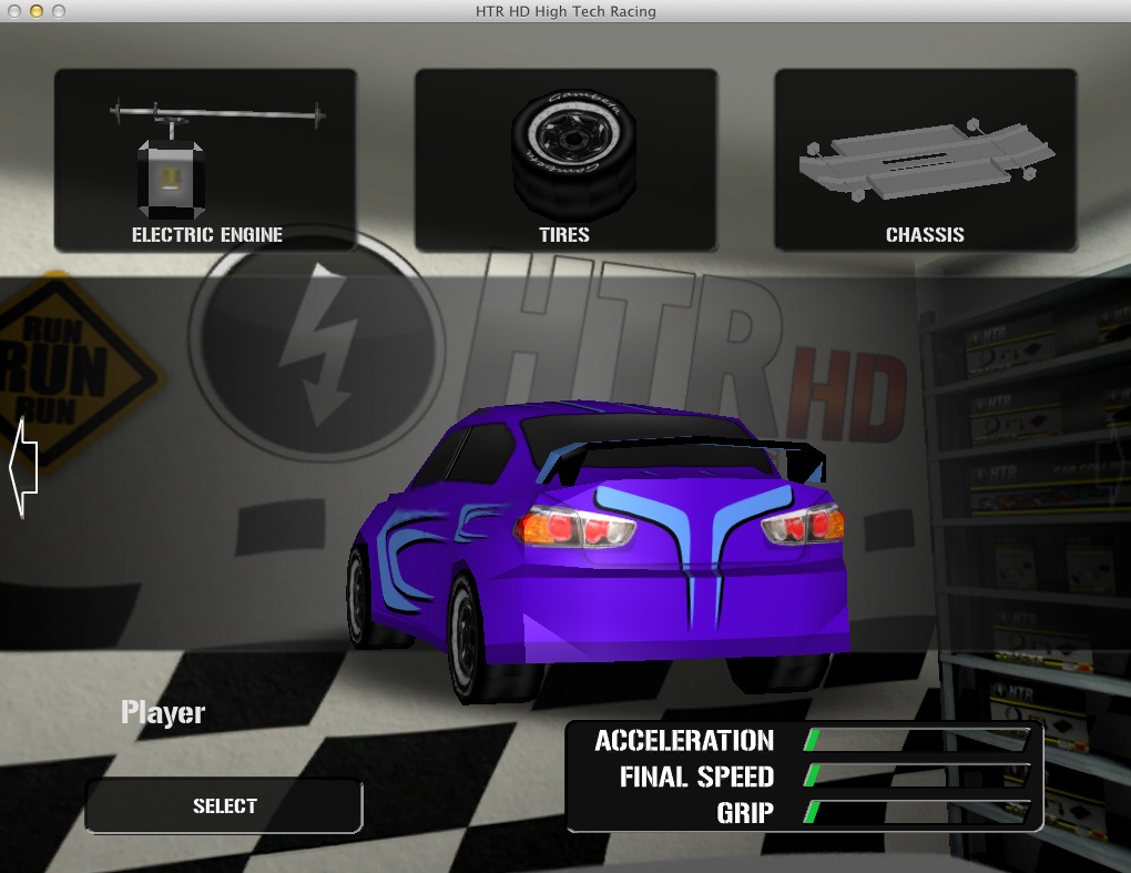 HTR HD High Tech Racing 1.0 : Car selection