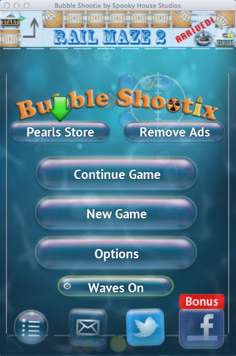 Bubble Shootix : Main Menu