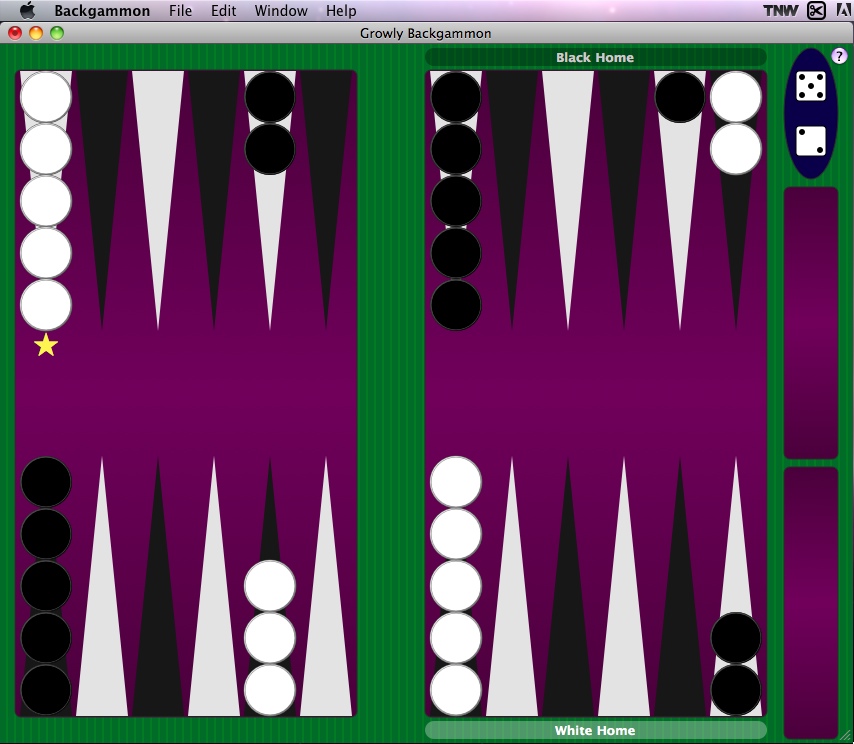 Growly Backgammon 1.0 : Main window