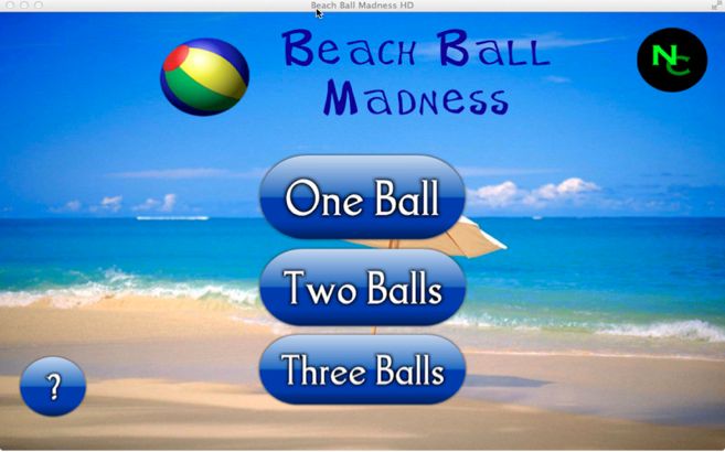 Beach Ball Madness HD 1.0 : Main window