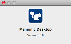 Memonic Desktop 1.0 : Program version