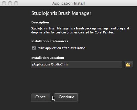 StudioChris Brush Manager 0.6 : Main window
