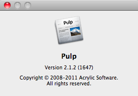 Pulp 2.1 : Program version