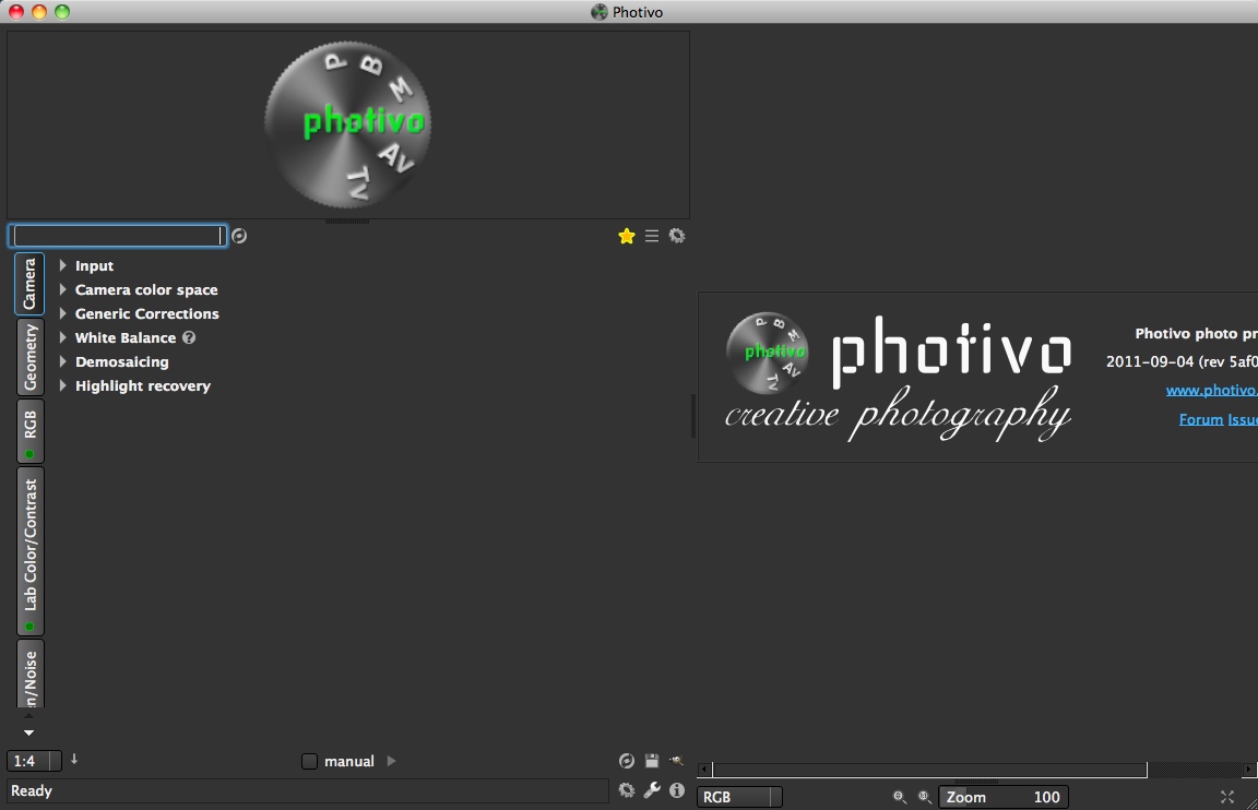 photivo 2011.09.06 : Main window