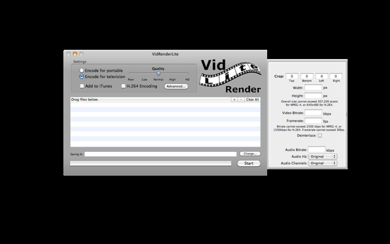 VidRender Lite 1.0 : VidRender Lite screenshot