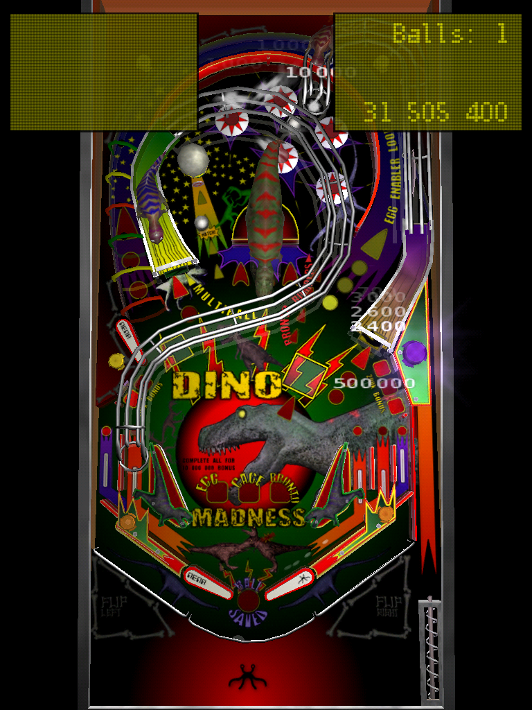 Dino Madness Pinball Lite 1.1 : Main View