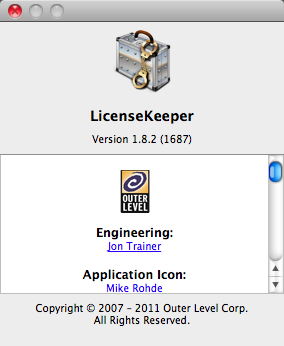 LicenseKeeper 1.8 : Program version