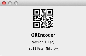 QREncoder 1.1 : About window