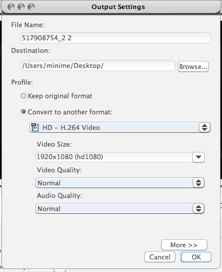 Xilisoft Video Splitter 2 2.0 : Configuring Output Settings