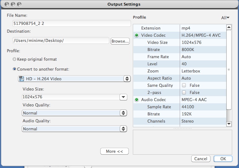Xilisoft Video Splitter 2 2.0 : Configuring Advanced Output Settings