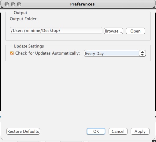 Xilisoft Video Cutter 2 2.0 : Program Preferences