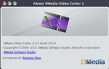 4Media Video Cutter 2.0 : About window