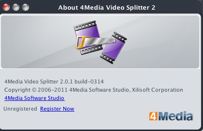 4Media Video Splitter 2 2.0 : About window